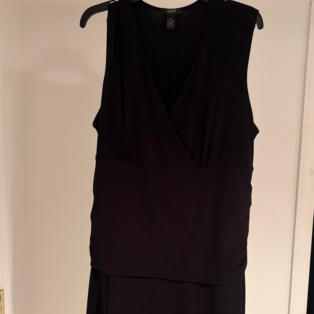Alfani Black Sleeveless Wrap-Front Dress